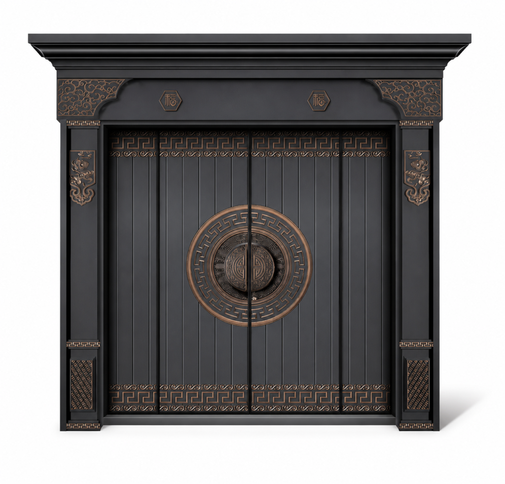 Black Cast Aluminum Villa Gate product image for outdoor commercial and public space projects
