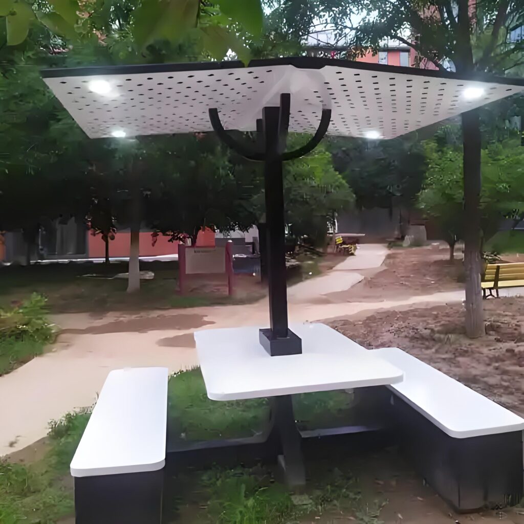 Canopy Solar Bench For Park product image for outdoor commercial and public space projects