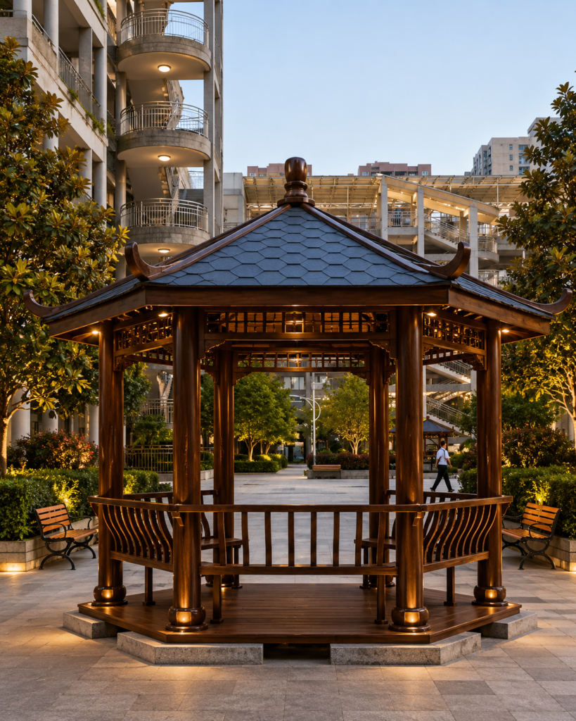 Classic Wooden Garden Gazebo product image for outdoor commercial and public space projects