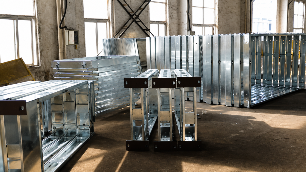 galvanized metal parts storage