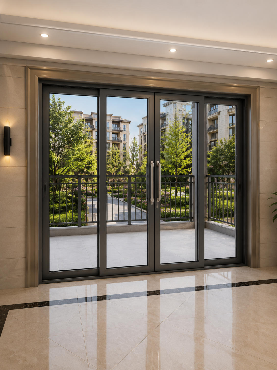 Large Aluminum Sliding Door product image for outdoor commercial and public space projects