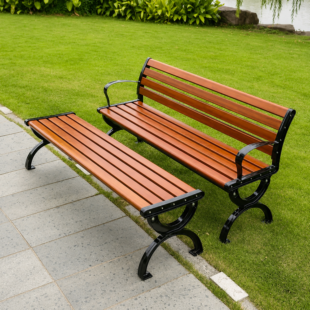 Metal Outdoor Bench 1 product image for outdoor commercial and public space projects