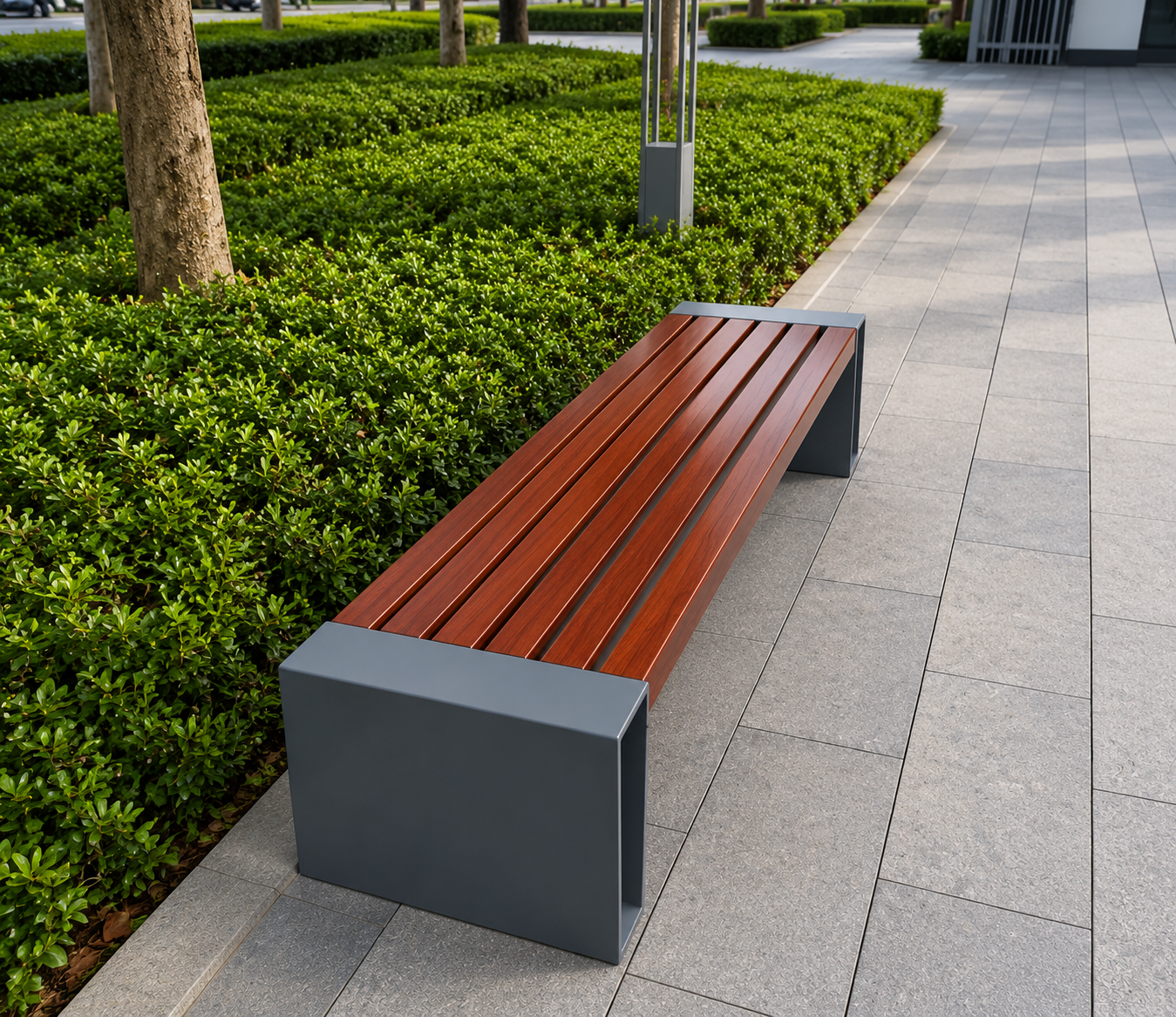 Metal Outdoor Bench 2 product image for outdoor commercial and public space projects