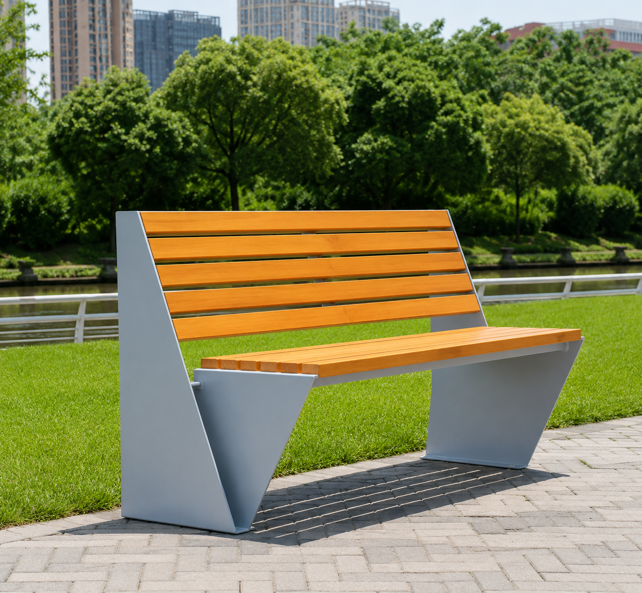 Metal Outdoor Bench 3 product image for outdoor commercial and public space projects