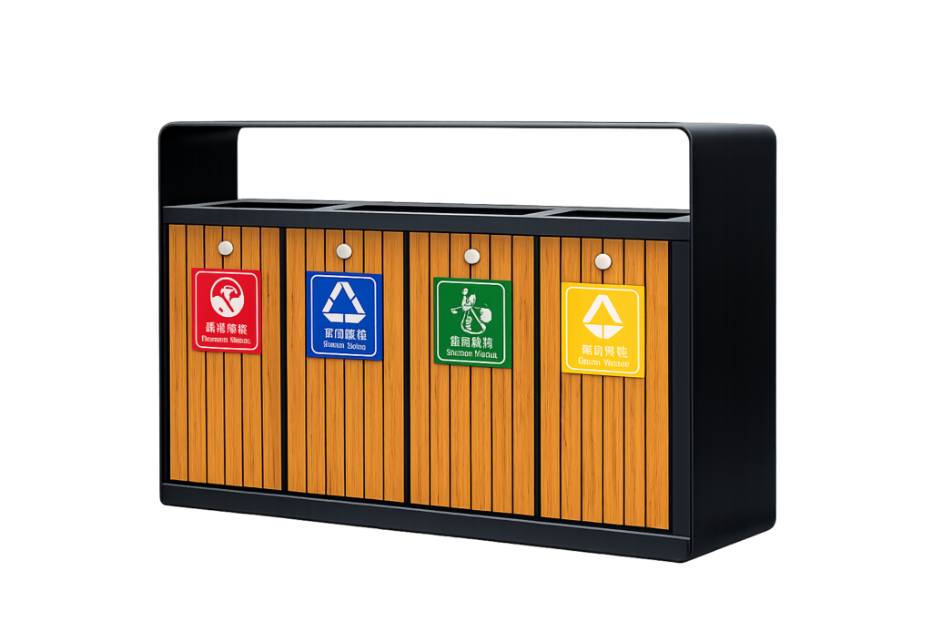 Metal Outdoor Trash Bin 1 product image for outdoor commercial and public space projects