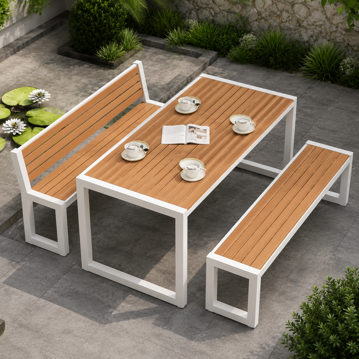 Modern Outdoor Picnic Table Set product image for outdoor commercial and public space projects