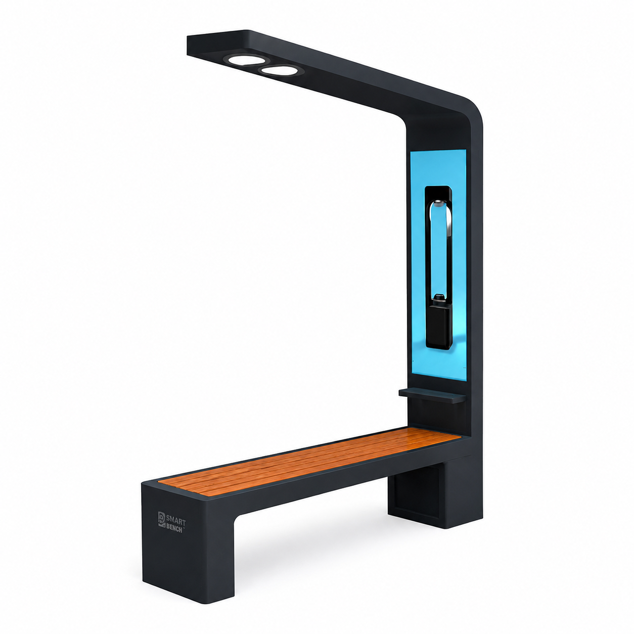 Modern Solar Smart Bench With Digital Display product image for outdoor commercial and public space projects