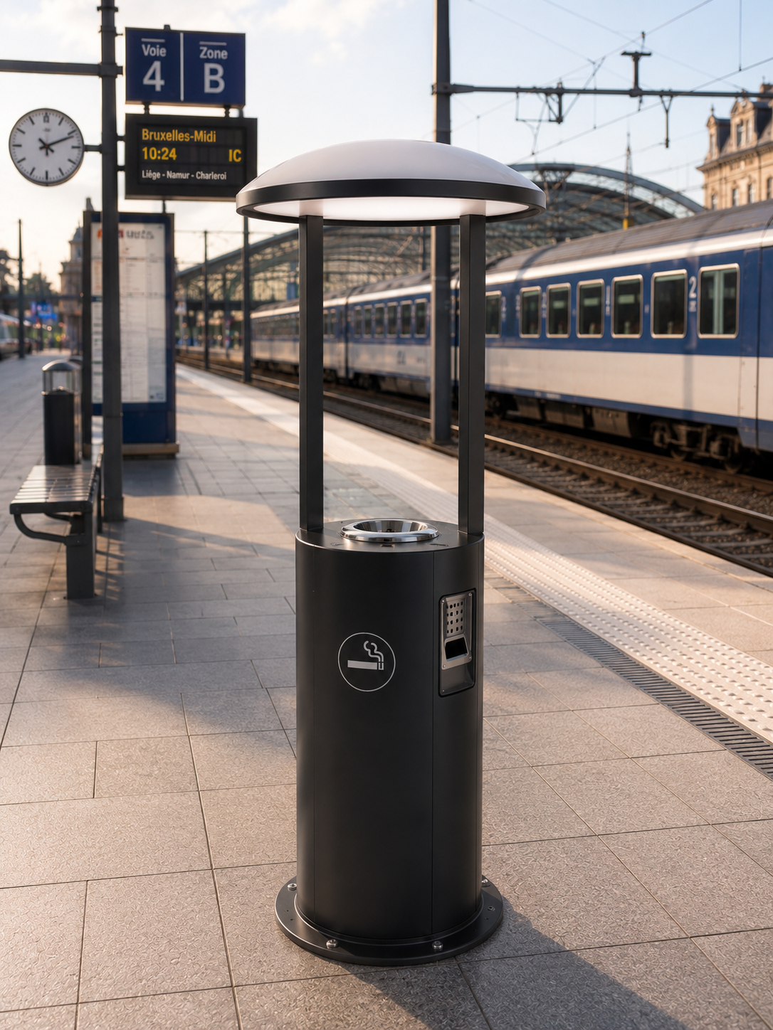 Outdoor Smart Ashtray Bin product image for outdoor commercial and public space projects