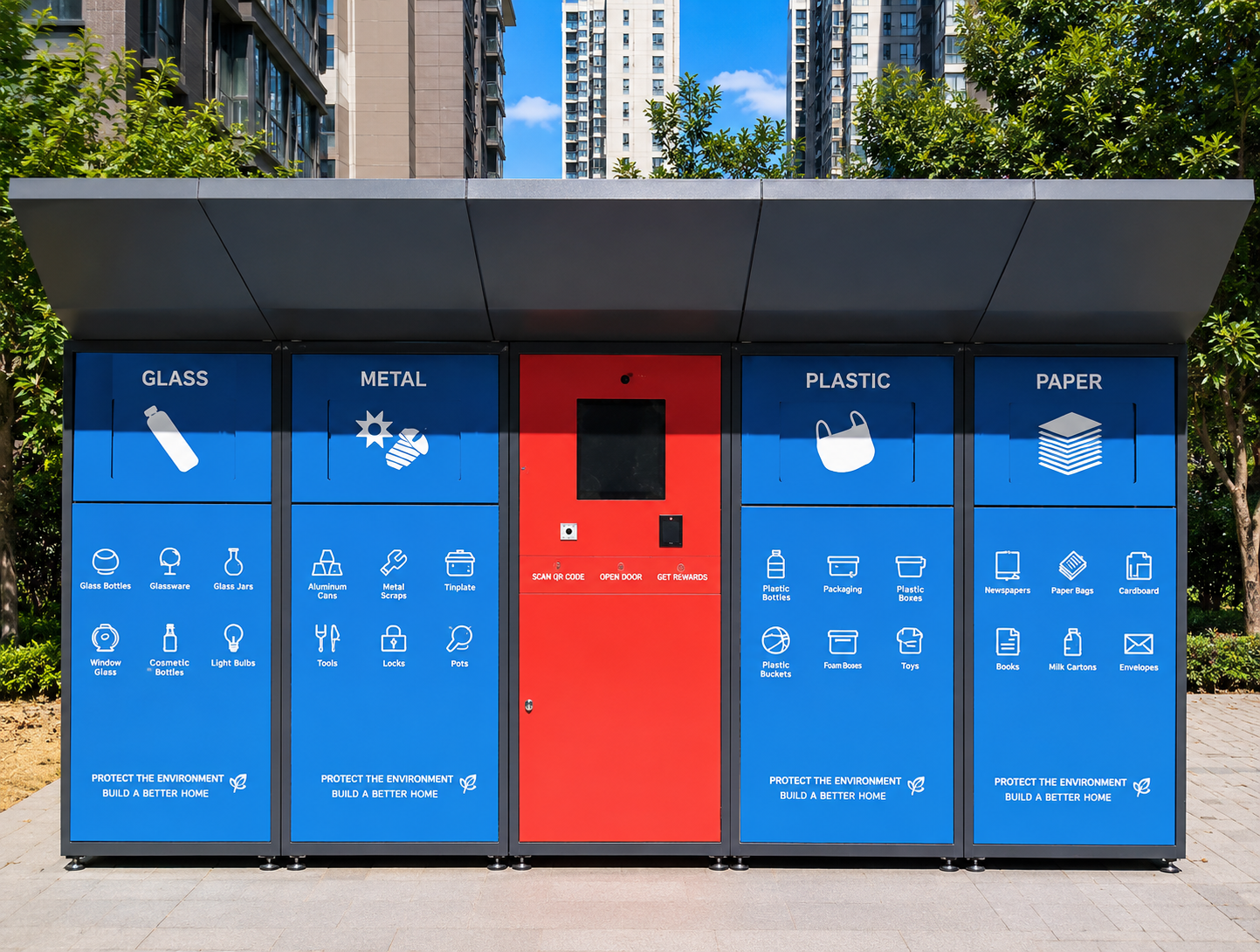 Smart Trash Bin 2 product image for outdoor commercial and public space projects