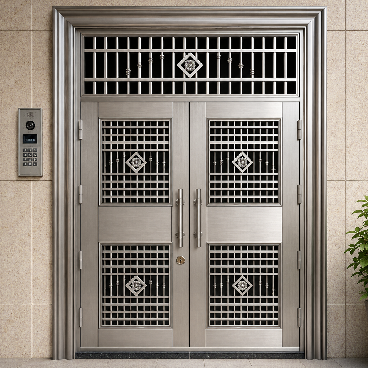 Stainless Steel Security Door 2 Product Image Stainless Steel Security Door 2 product image for outdoor commercial and public space projects