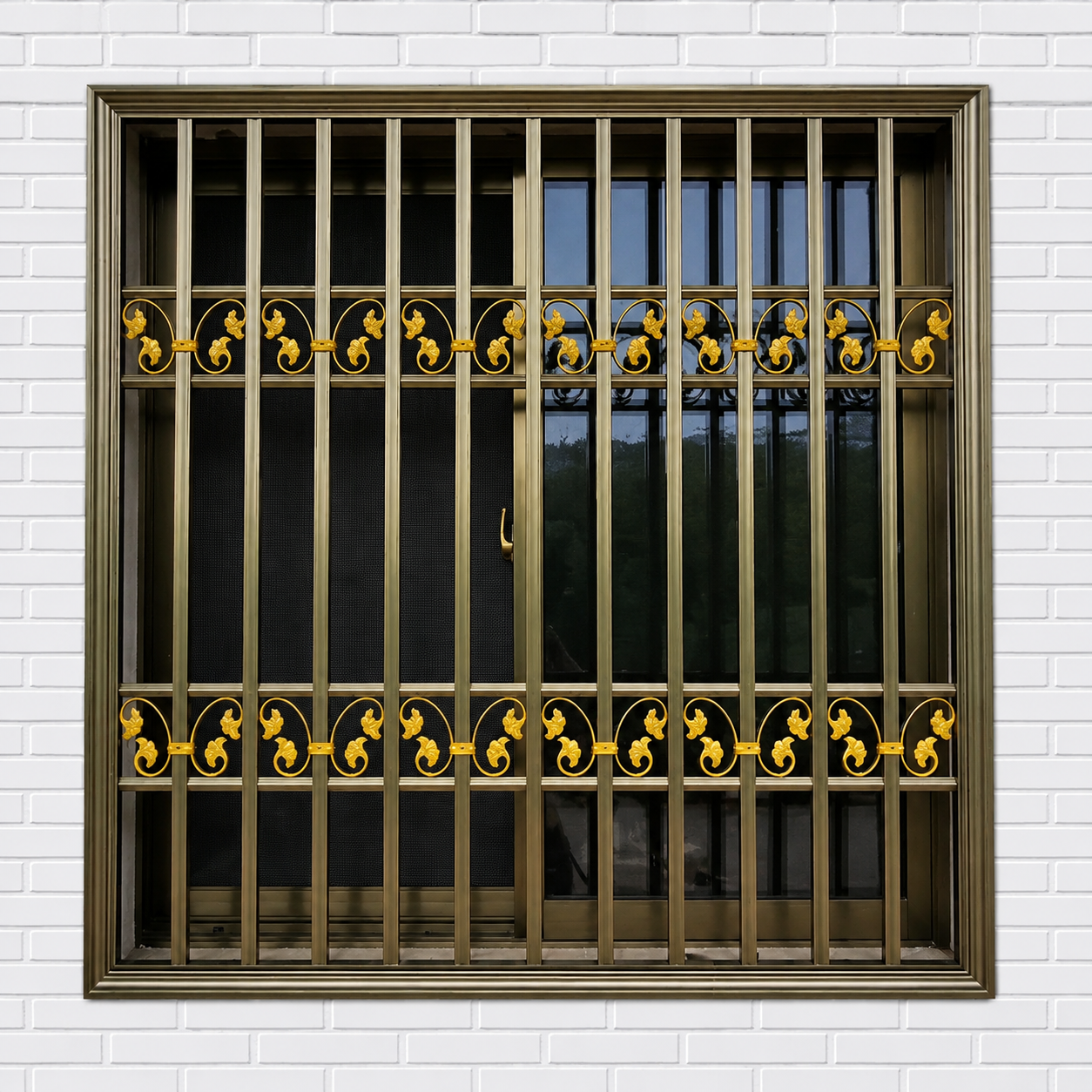 Wrought Iron Security Window Grille 3 product image for outdoor commercial and public space projects
